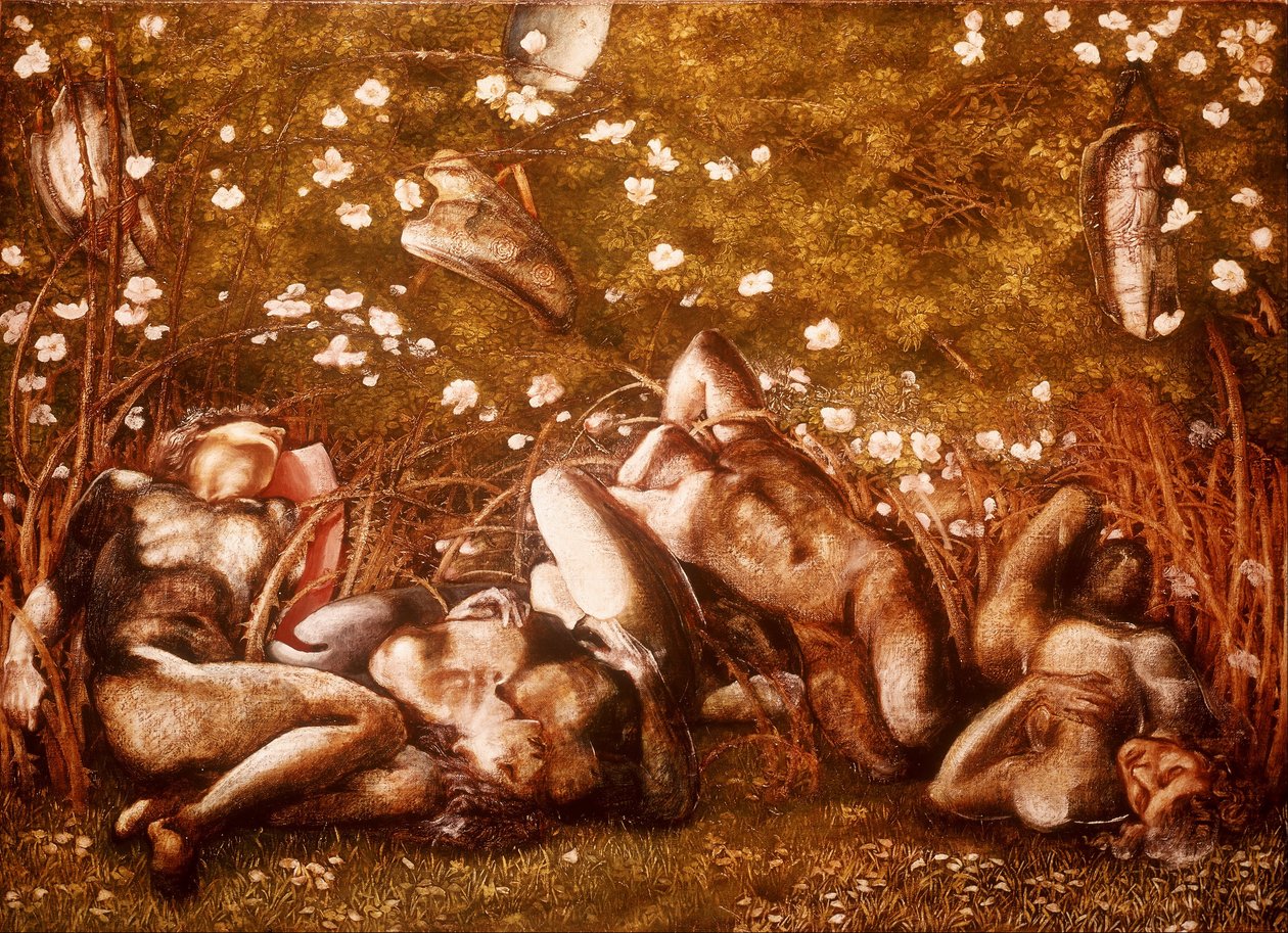 Studie für Die schlafenden Ritter von Edward Burne Jones