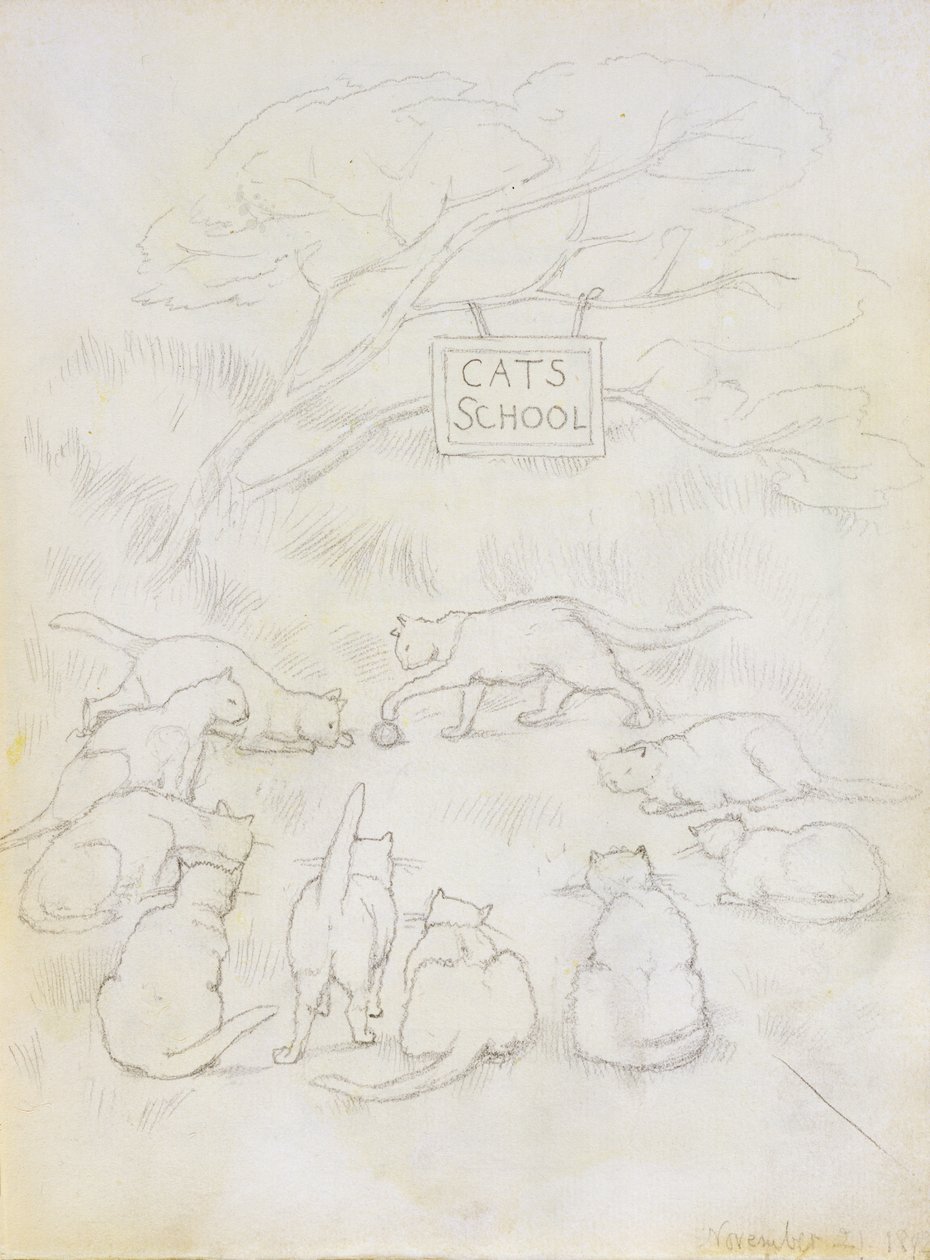 Katzenschule, 1892 von Edward Burne Jones