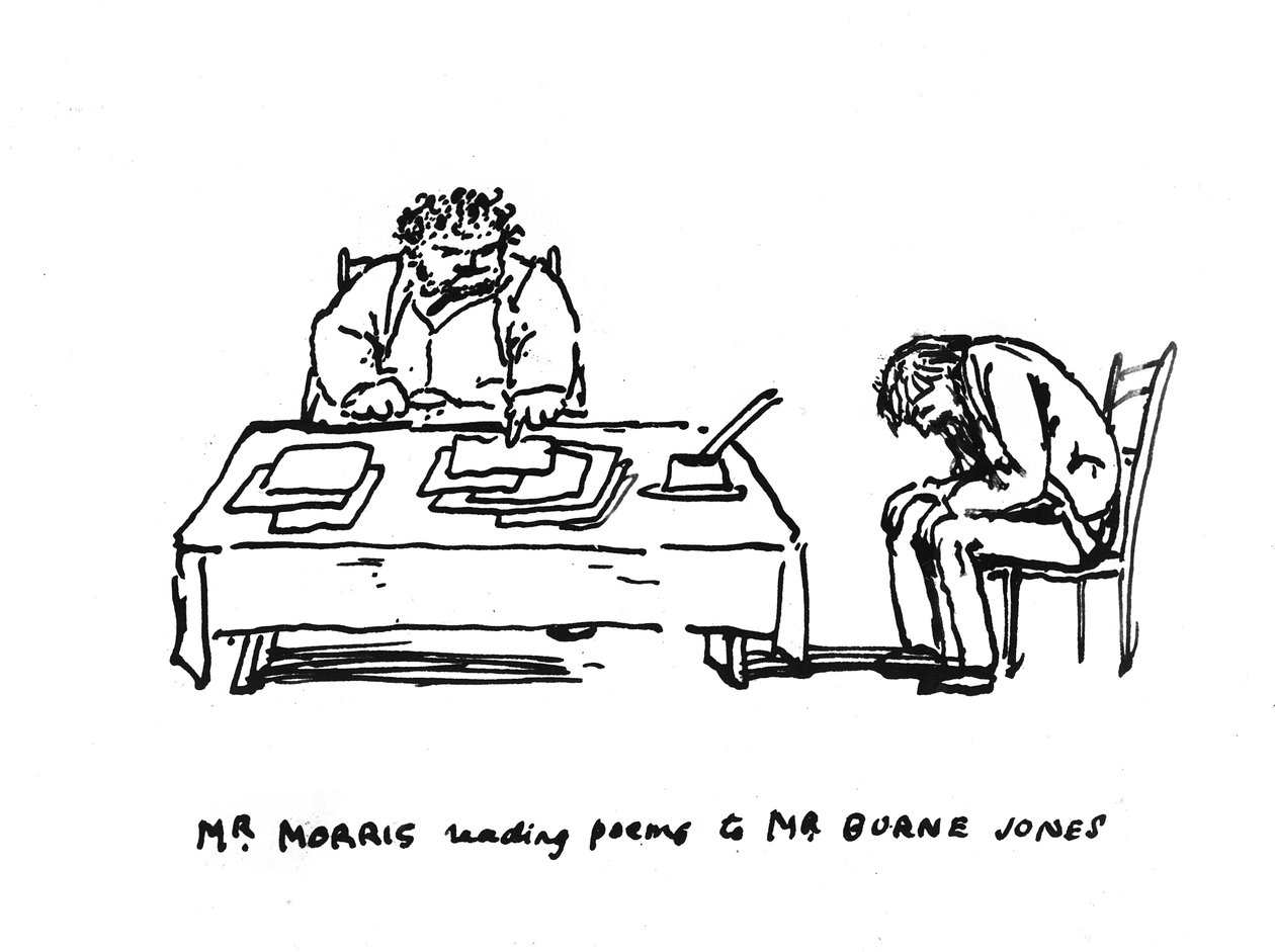 Mr. Morris liest Gedichte an Mr. Burne Jones von Edward Burne Jones