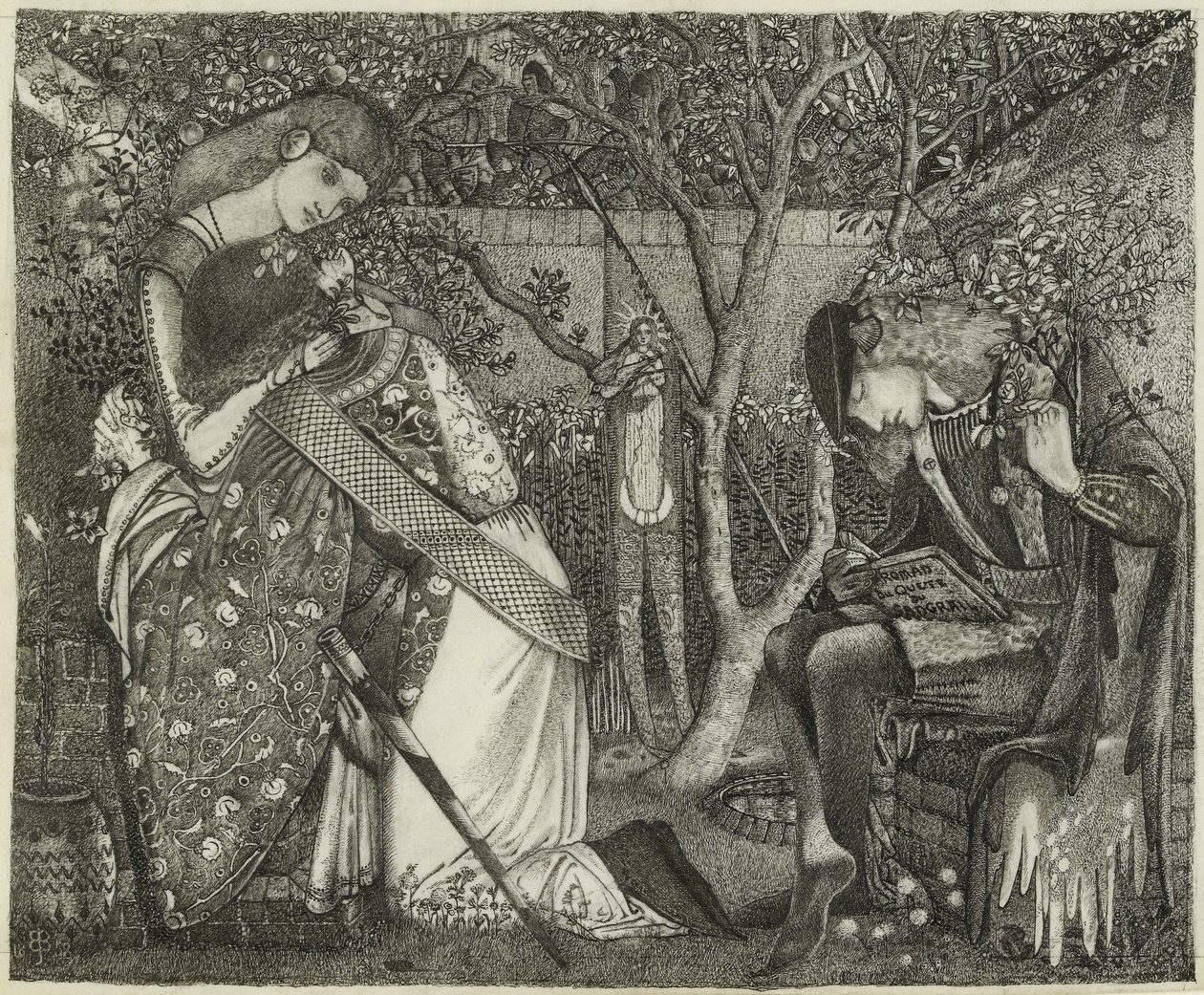 Der Abschied des Ritters, 1858 von Edward Burne Jones