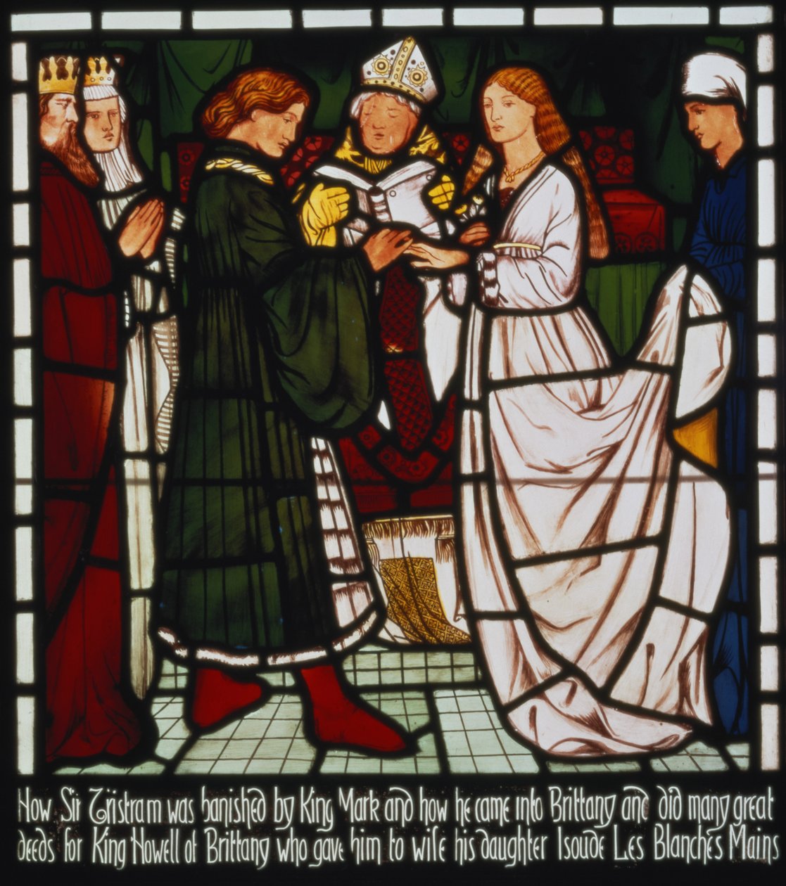 Die Hochzeit von Tristan und Isolde von den Weißen Händen, Tochter des Herrschers der Bretagne, aus 