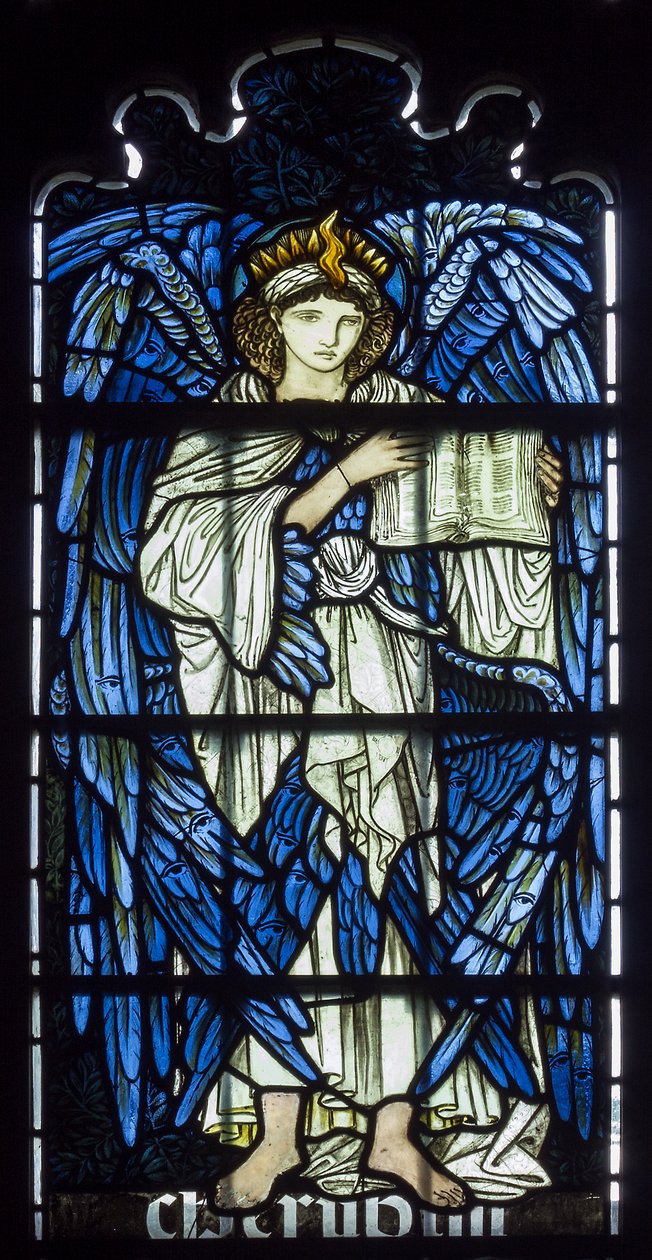 Cambridge, Jesus College Chapel, Morris & Co., Edward Burne-Jones, Cherubim, 1873 von Edward Burne Jones