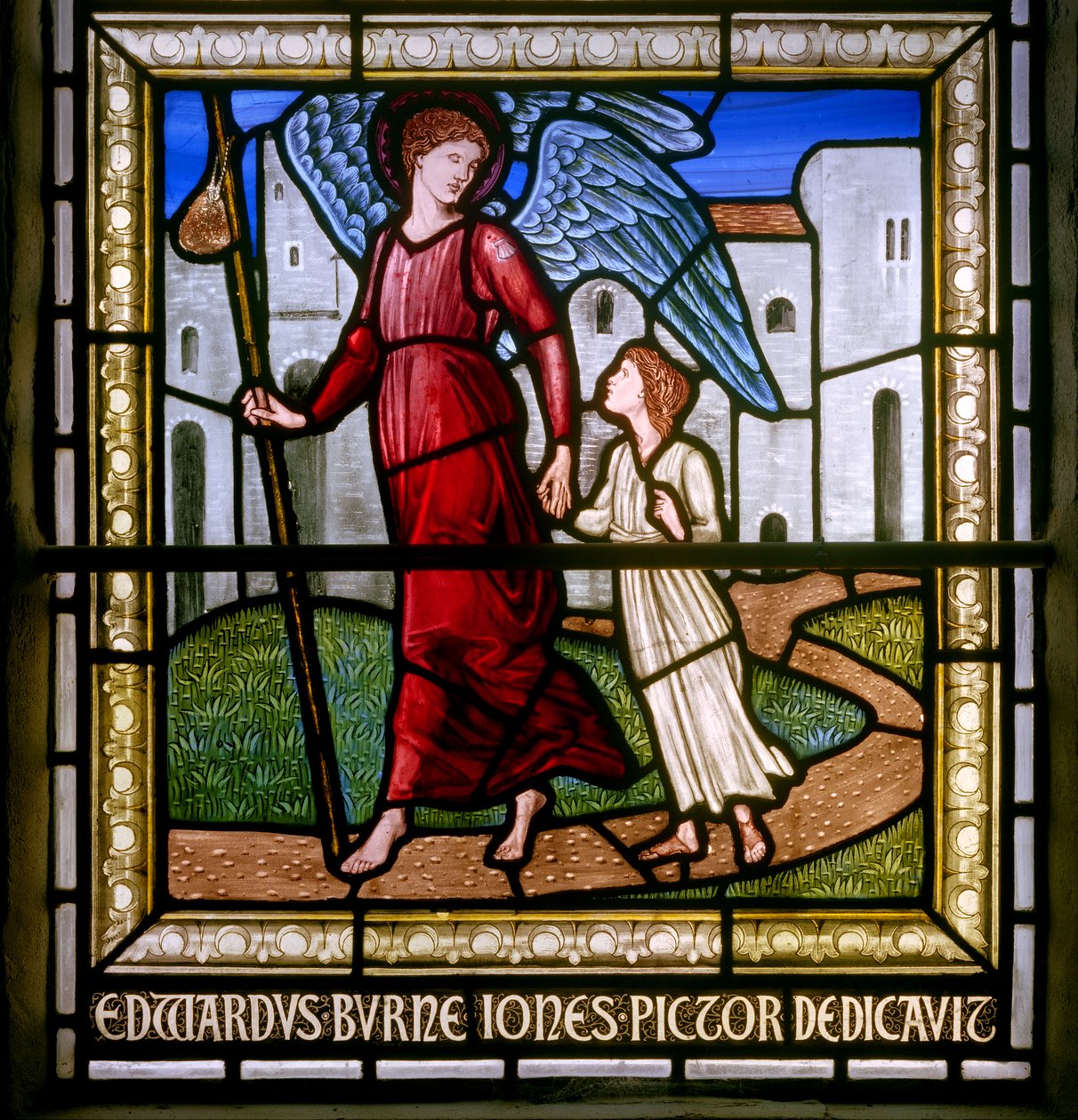 Rottingdean, St Margaret, Morris & Co., Edward Burne-Jones, Schutzengel, 1893 von Edward Burne Jones