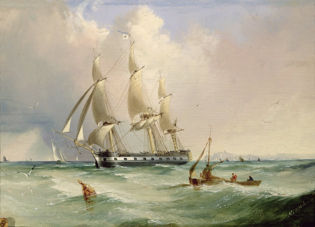 Fregatte unter Segel von Edward H. Niemann
