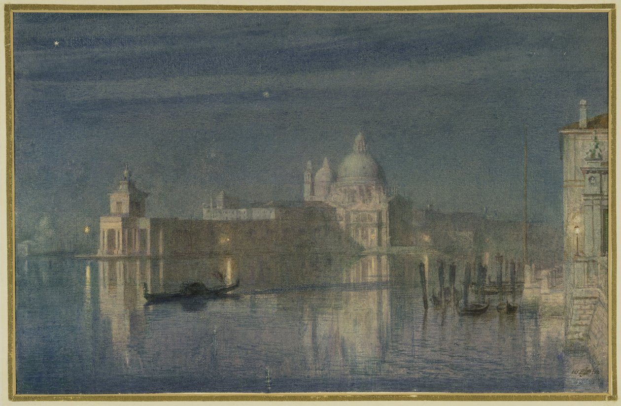 Santa Maria Della Salute, Venedig, Mondlicht, 1863 von Edward John Poynter