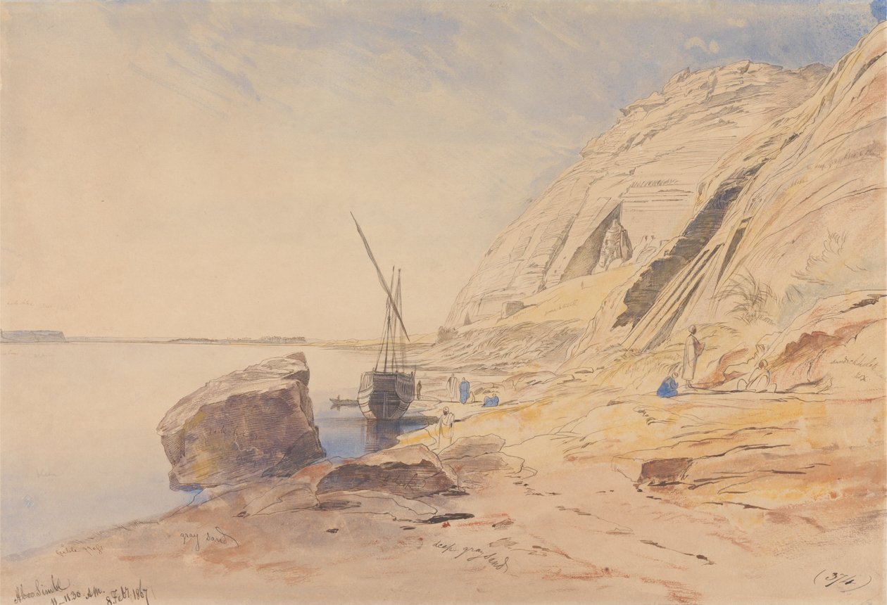 Abu Simbel, 11-11:30 Uhr, 8. Februar 1867 (374) von Edward Lear