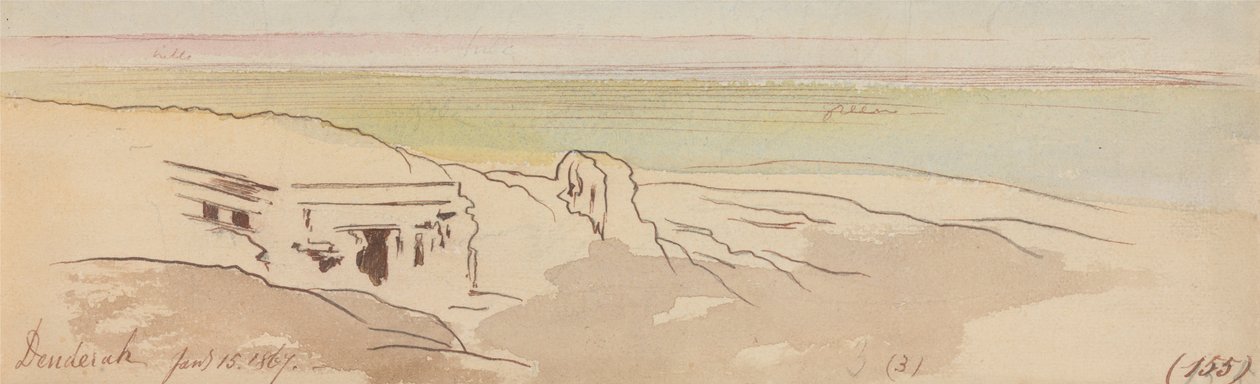 Dendera, 15. Januar 1867 von Edward Lear