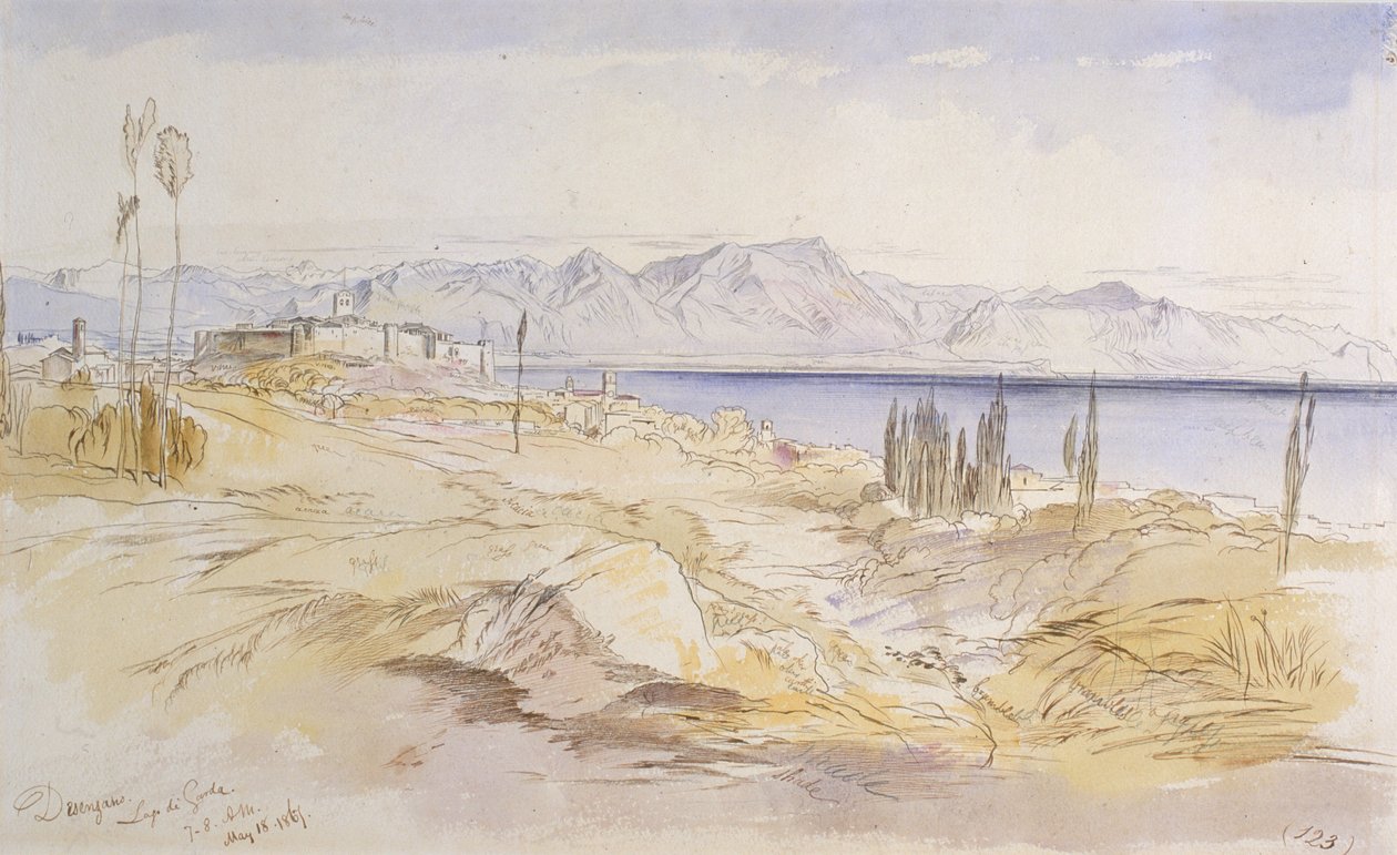 Desenzano, Lago di Garda, 1867 von Edward Lear