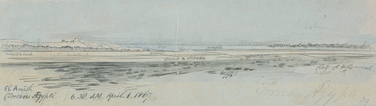 El Areesh (Torrens Ægypti) von Edward Lear