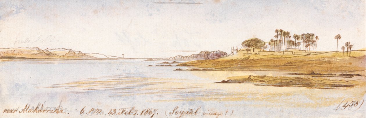 In der Nähe von Maharraka, 18:00 Uhr, 13. Februar 1867 (458) von Edward Lear