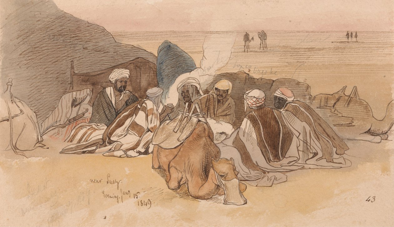 In der Nähe von Suez, Abend, 15. Januar 1849 (43) von Edward Lear