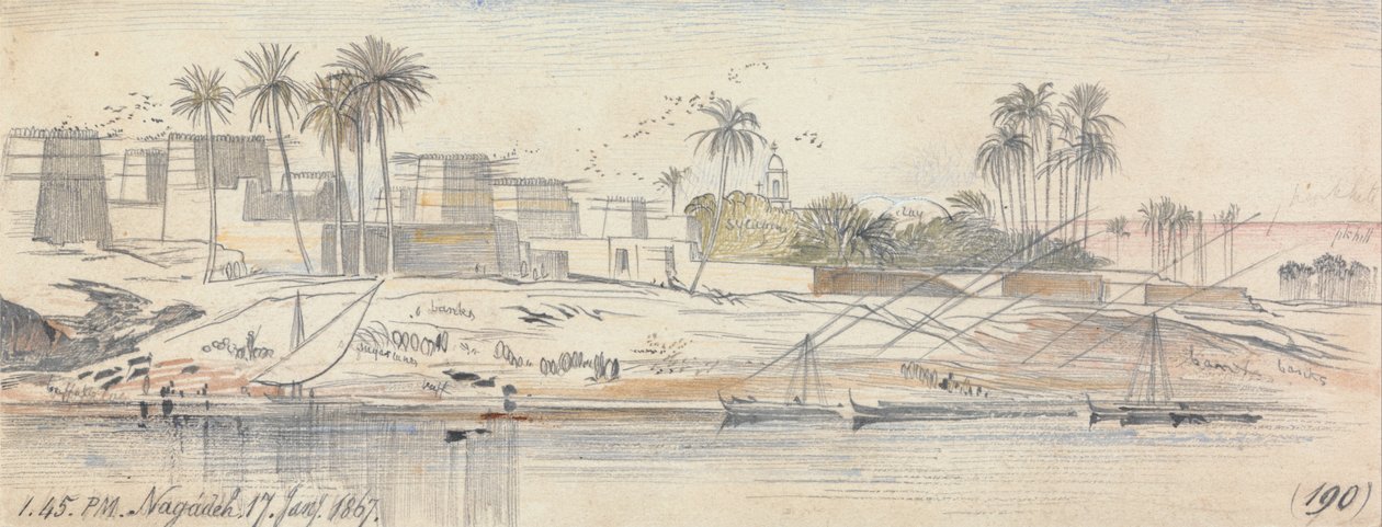 Negadeh, 13:45 Uhr, 17. Januar 1867 (190) von Edward Lear