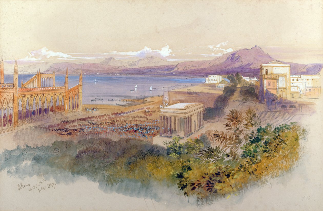 Palermo, 1847 von Edward Lear