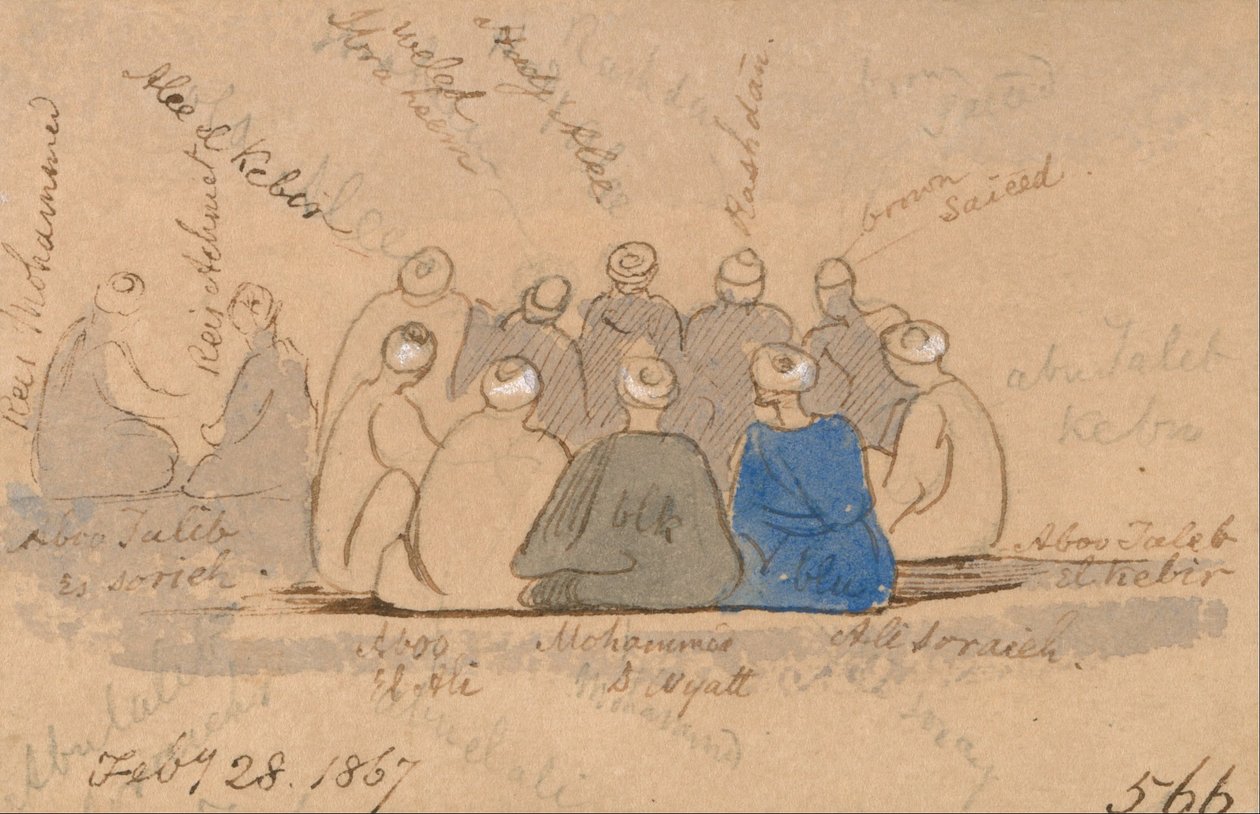 Sitzende Männer von Edward Lear