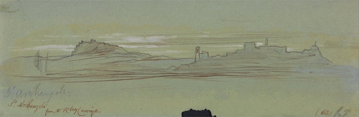 St. Archangelo, aus dem Eisenbahnwagen von Edward Lear