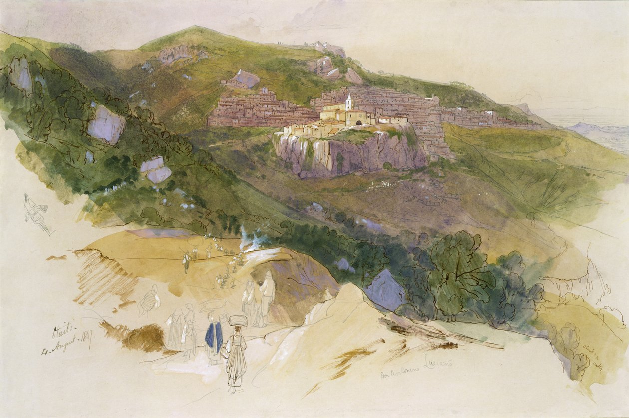 Staiti, Sizilien, 1847 von Edward Lear