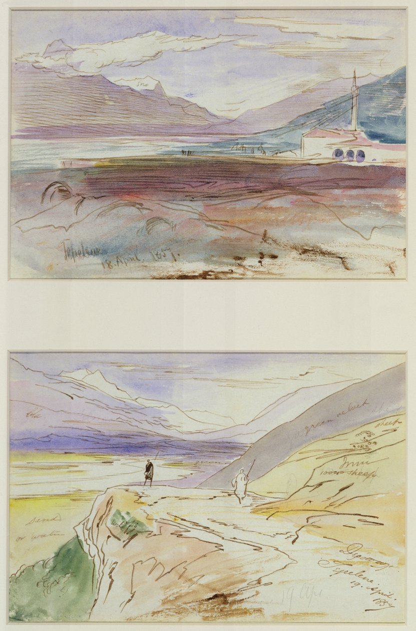 Tepelene, 1857 von Edward Lear
