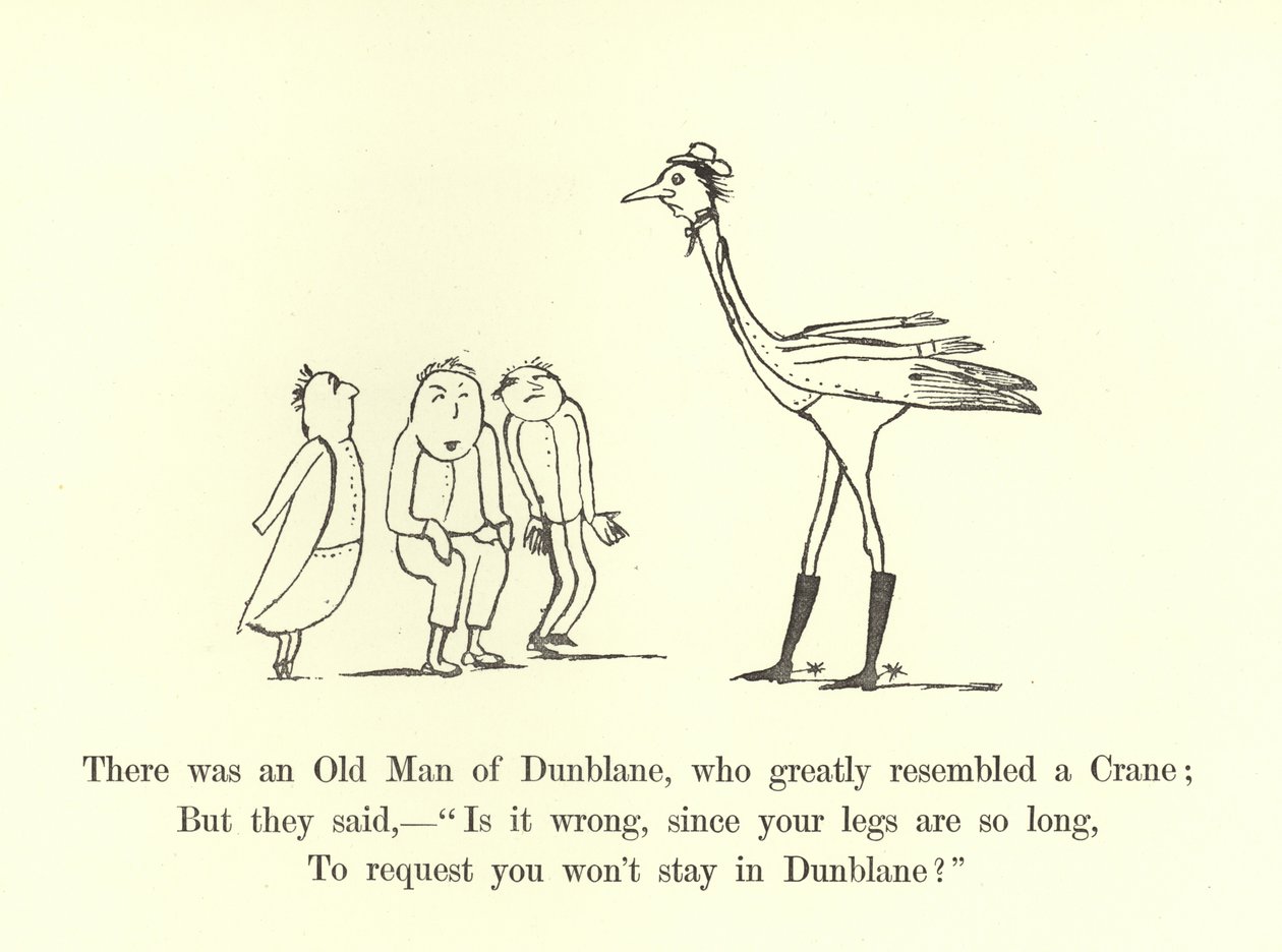 Es war ein alter Mann aus Dunblane, der einem Kranich sehr ähnelte von Edward Lear