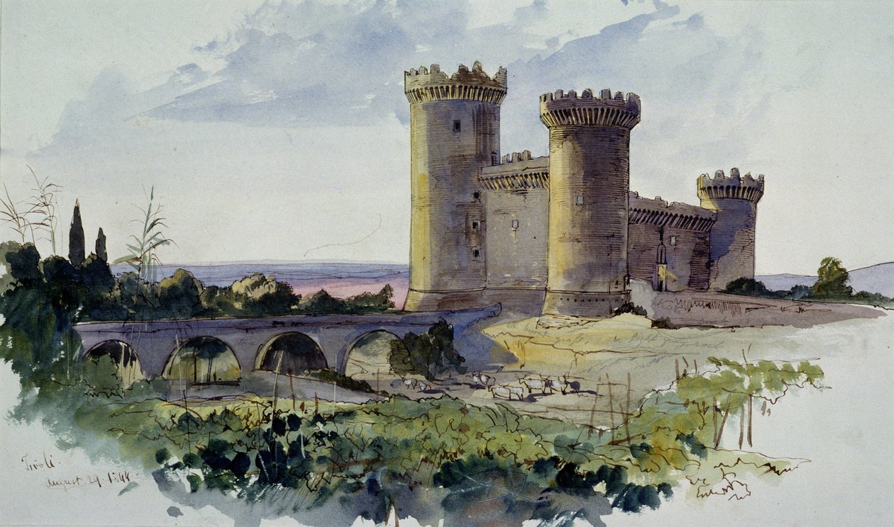 Tivoli, 19. Jahrhundert (Aquarell) von Edward Lear