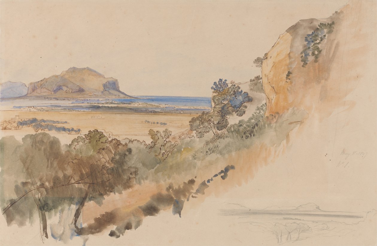 Blick auf Palermo von Edward Lear