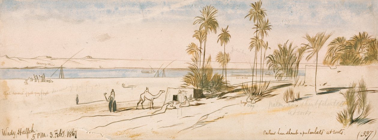 Wady Halfeh von Edward Lear