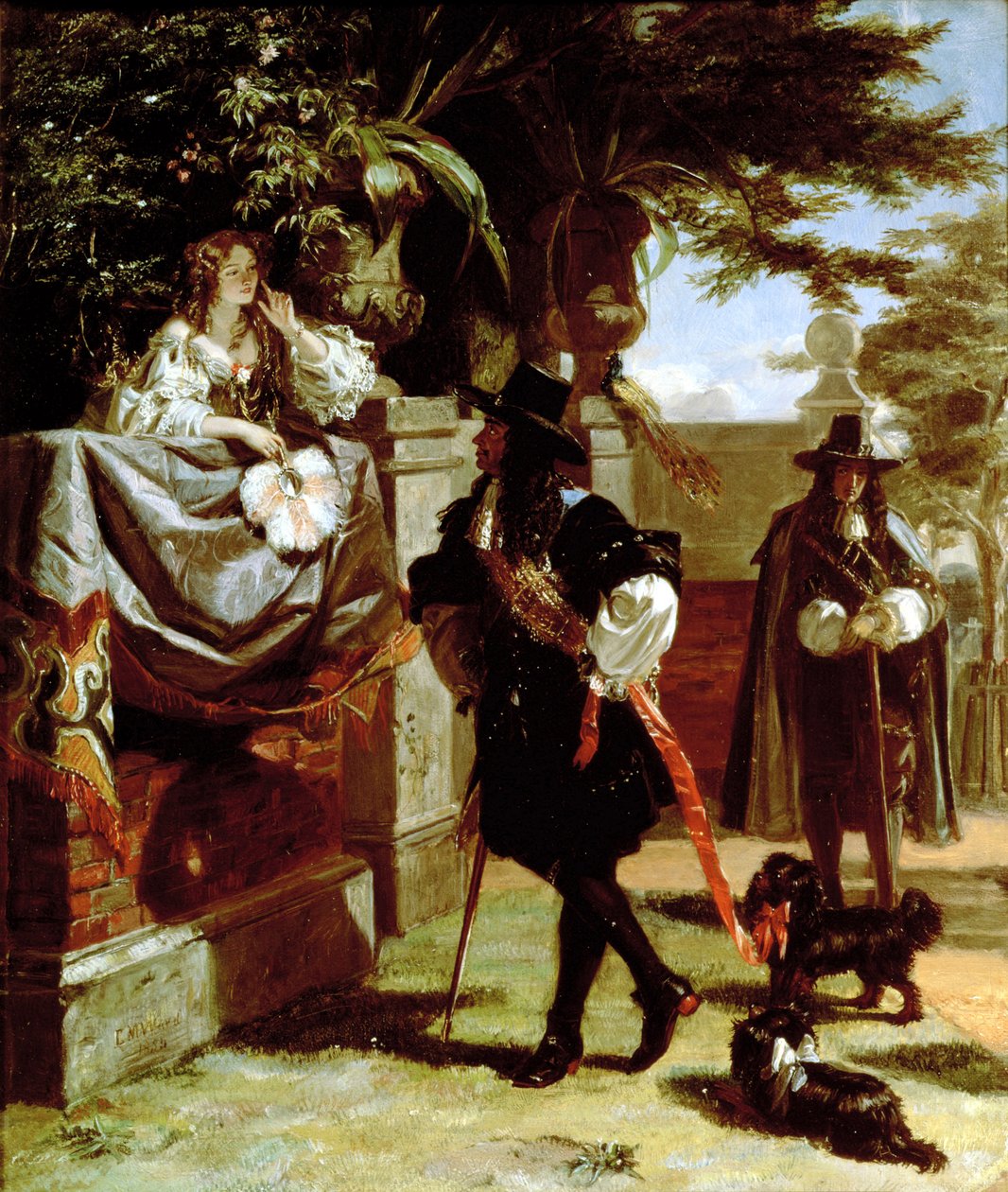 Karl II. (1630-85) und Nell Gwynne (1650-87) von Edward Matthew Ward