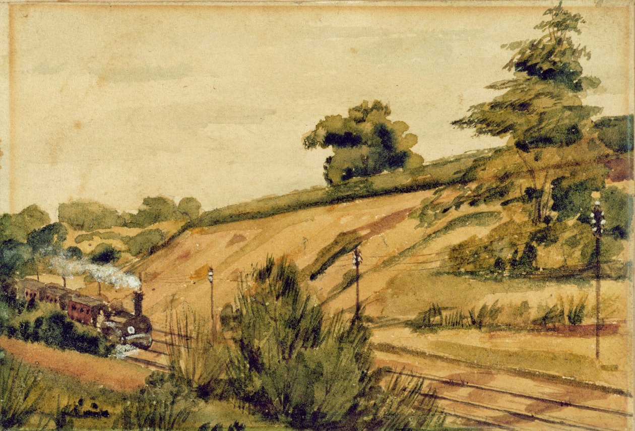 Landschaft mit Zug, 1854 von Edward W. Fitch