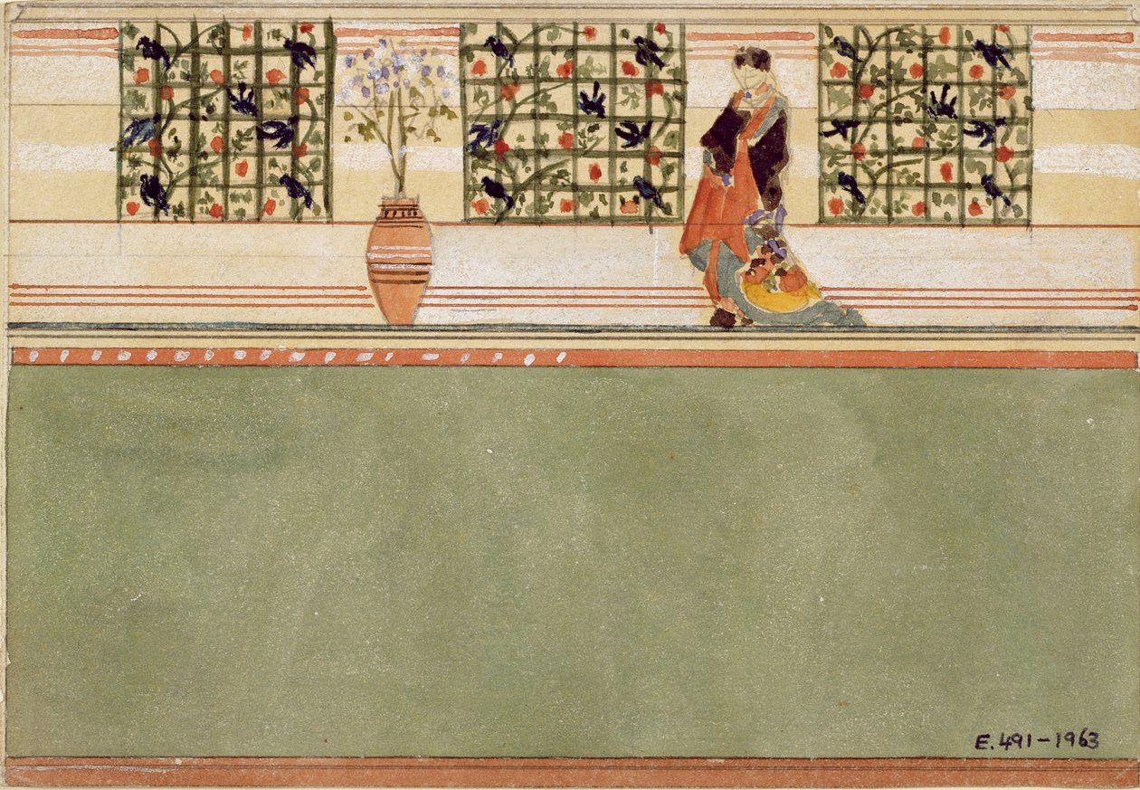 Anglo-Japanisches Wanddesign, ca. 1860 von Edward William Godwin