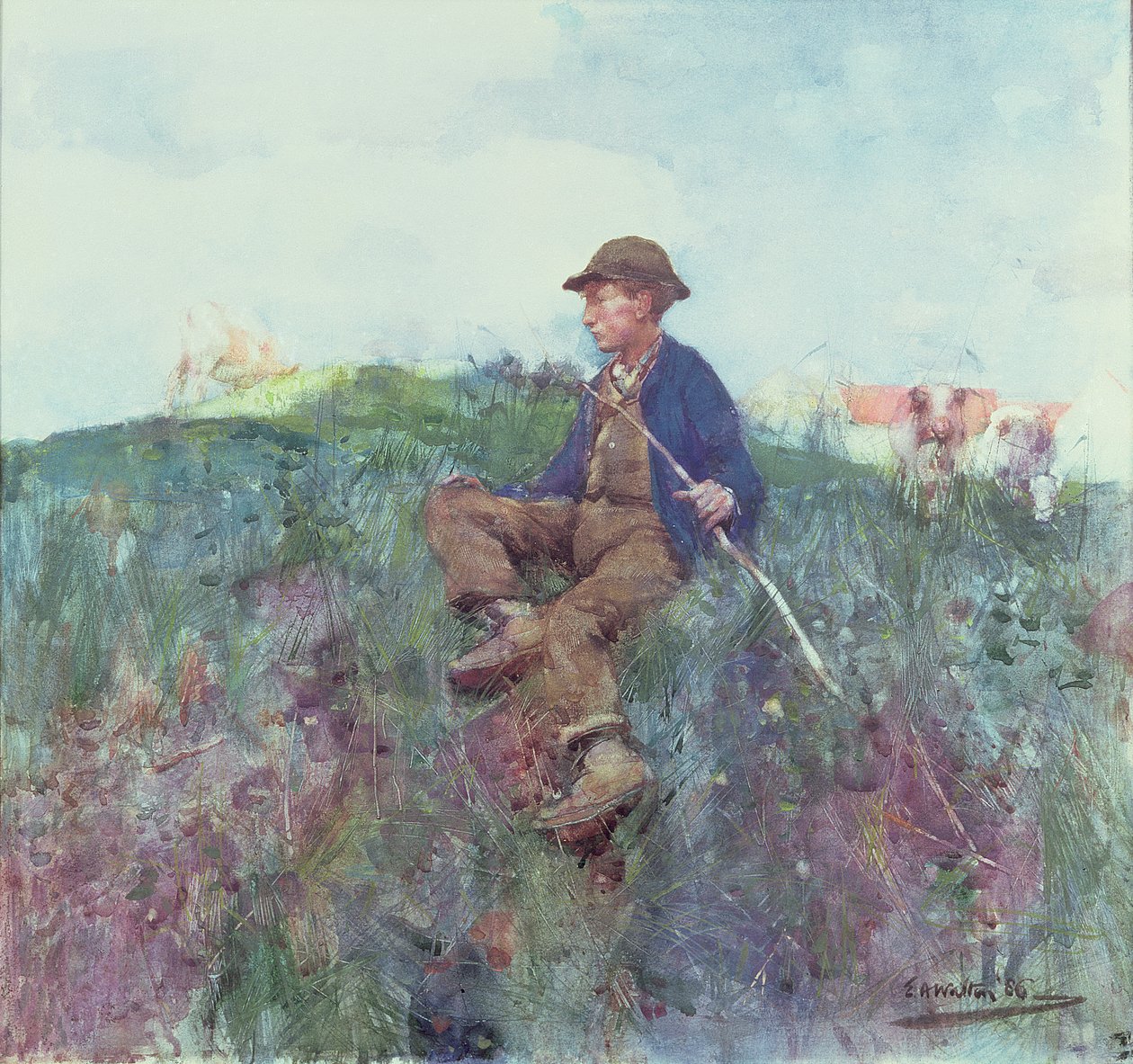 Der Hirtenjunge, 1886 von Edward Arthur Walton