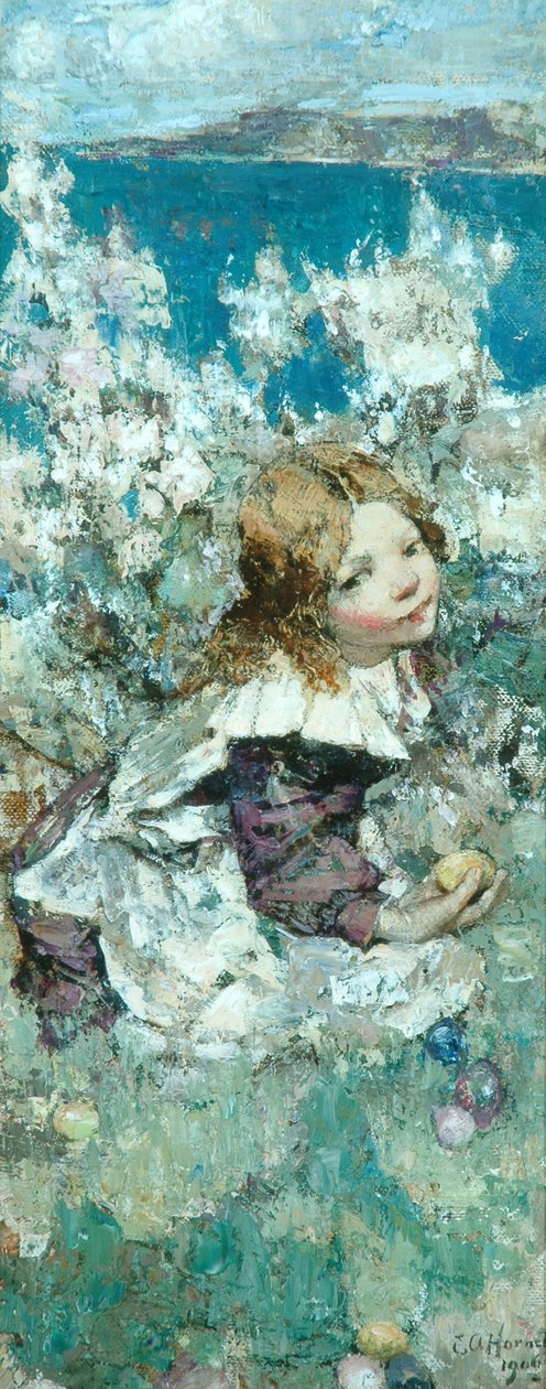 Kind im Frühling von Edward Atkinson Hornel