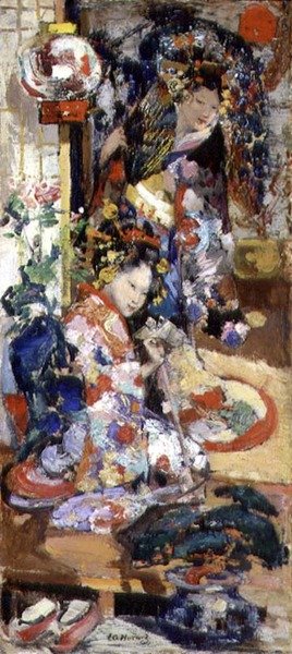 Japanische Mädchen von Edward Atkinson Hornel