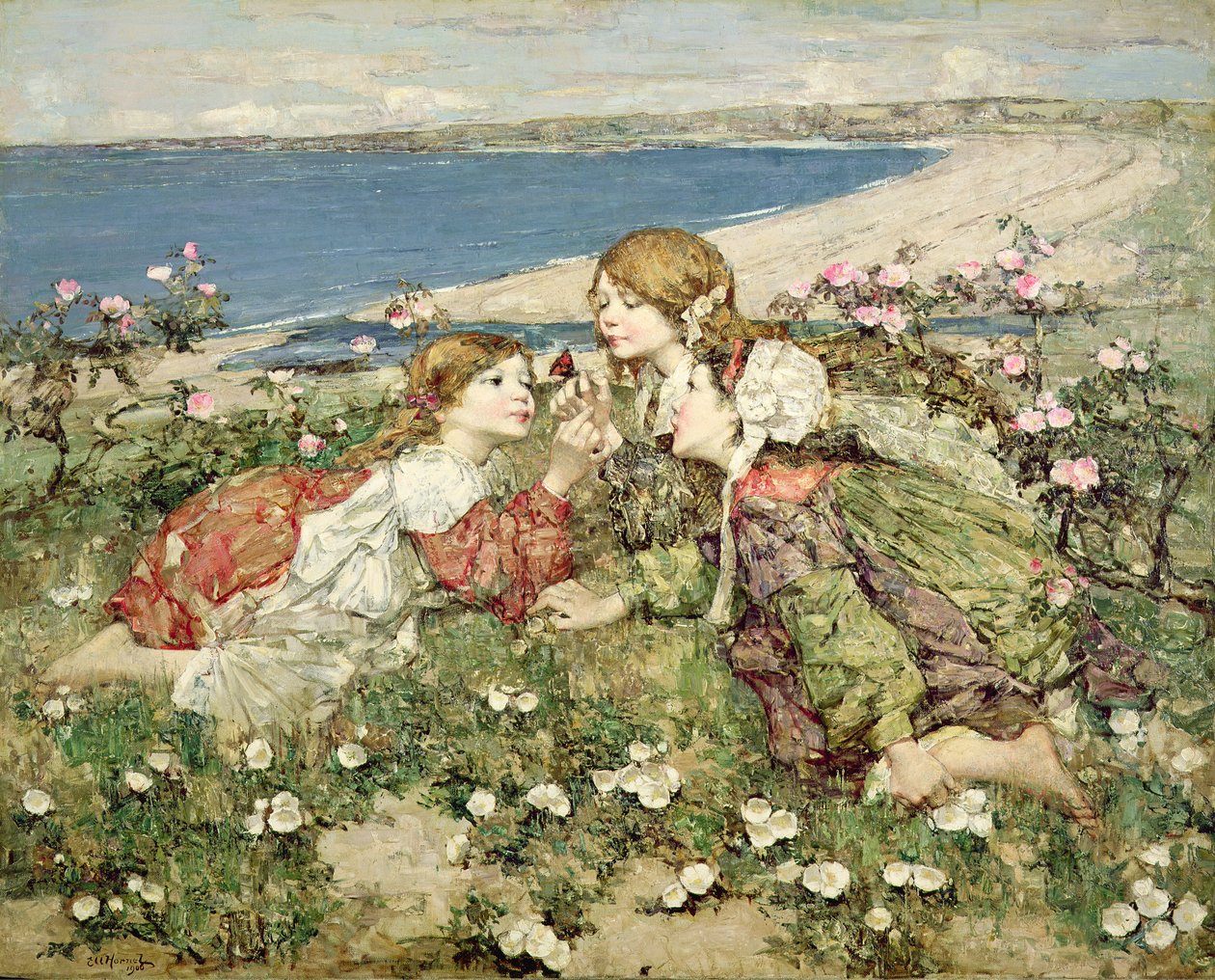 Rosen am Meer von Edward Atkinson Hornel