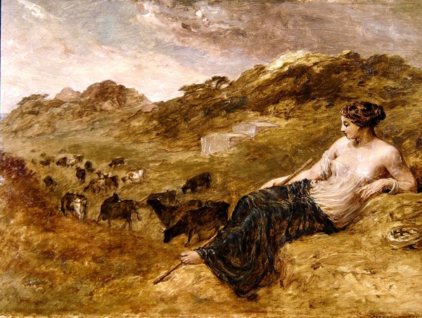 Kyrene und Vieh von Edward Calvert