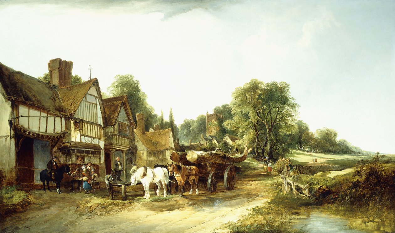 Der Holzfuhrwagen, 1845 von Edward Charles Williams