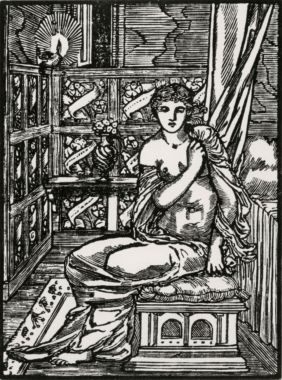 Psyche erwartet Amor von Edward Coley (after) Burne Jones