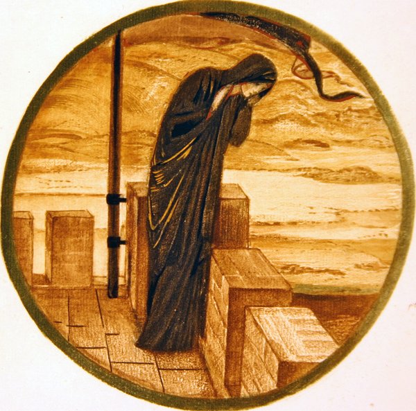 Das Blumenbuch: Kommt er nicht? von Edward Coley Burne Jones