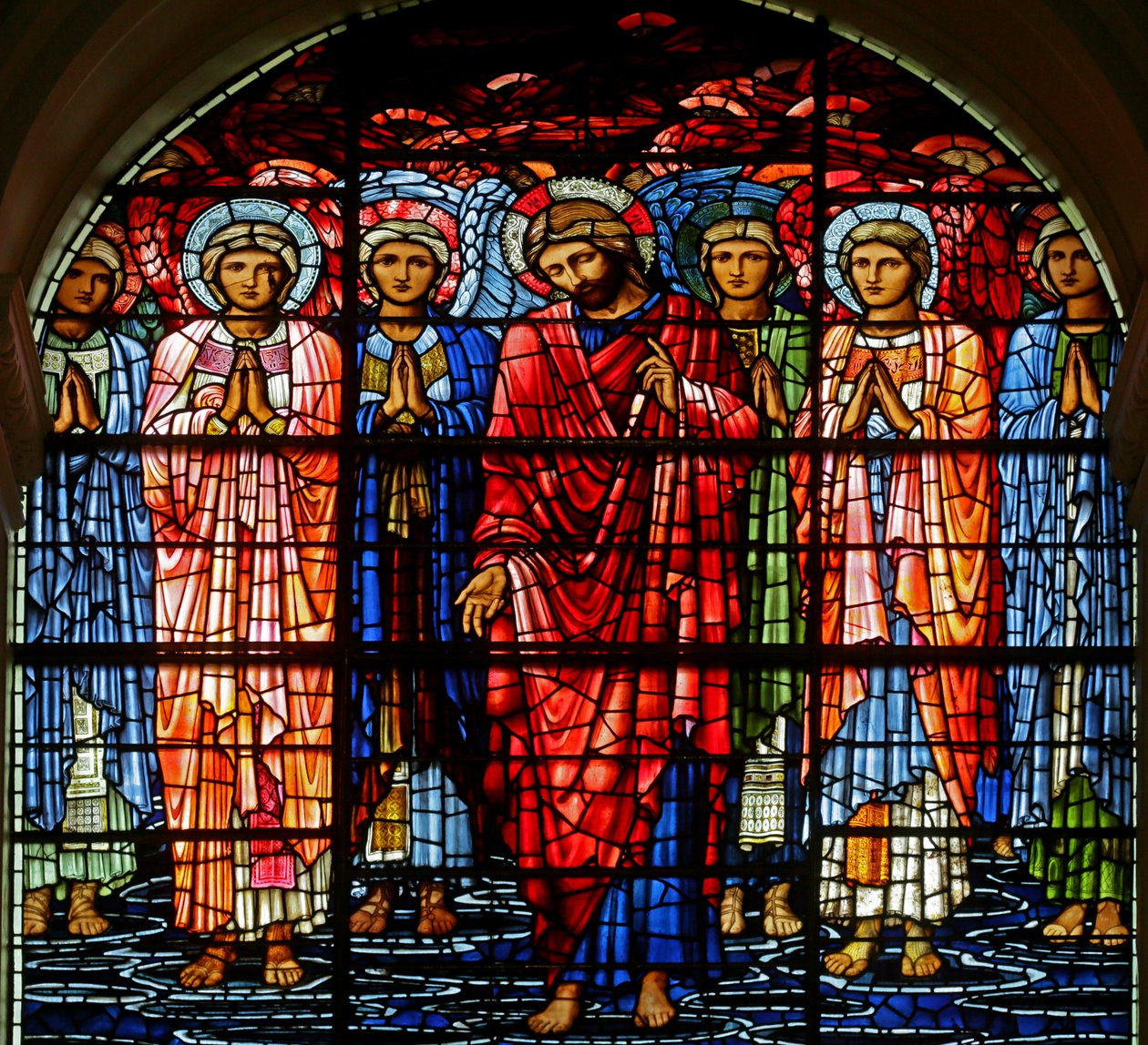Die Himmelfahrt, 1885-1897 (Buntglas) von Edward Burne Jones