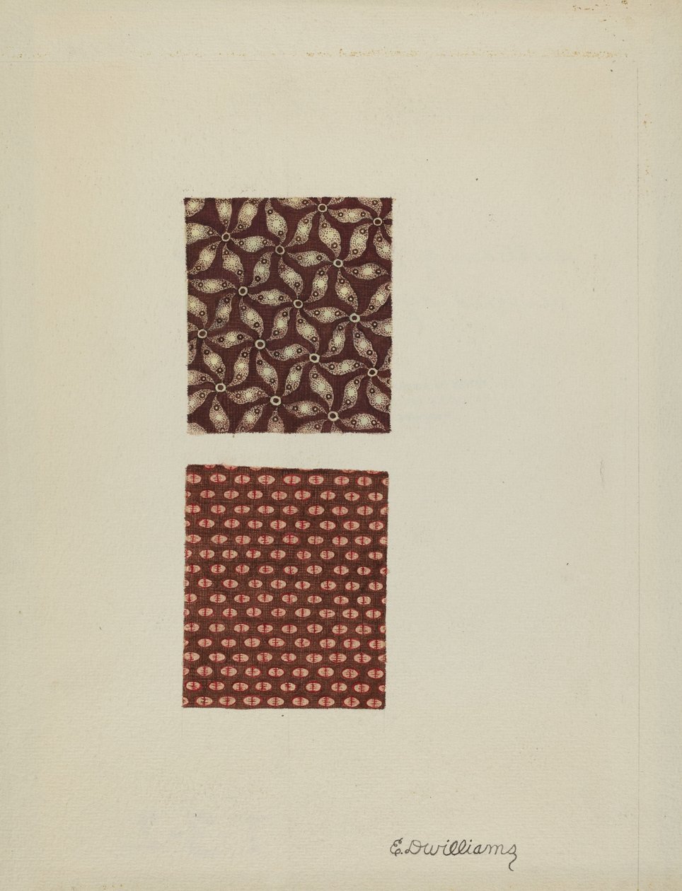 Bedruckte Baumwollmuster von Edward D. Williams
