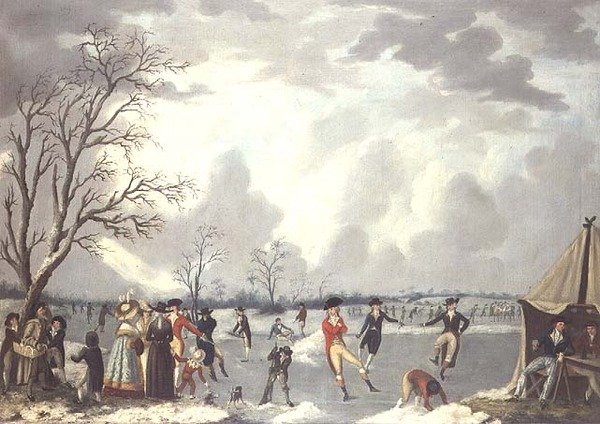 Eislaufszene von Edward Dayes
