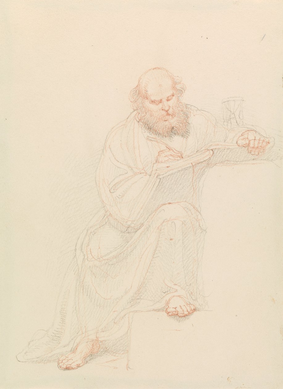 Der heilige Hieronymus beim Schreiben von Edward Francis Burney