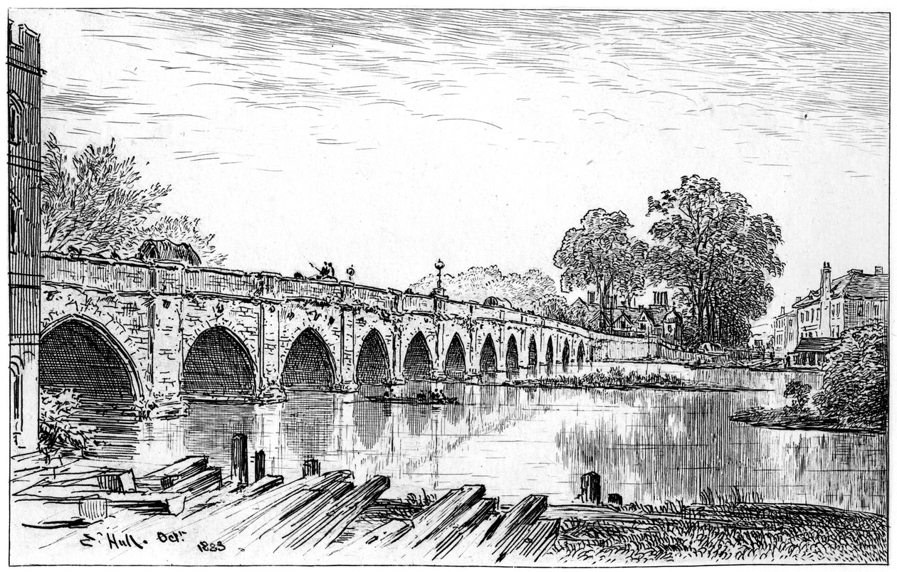 Stratford-Brücke, Stratford-upon-Avon, Warwickshire, 1885 von Edward Hull