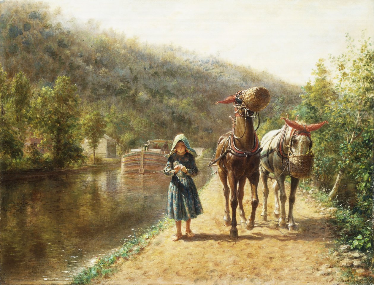 Auf dem Treidelpfad von Edward Lamson Henry