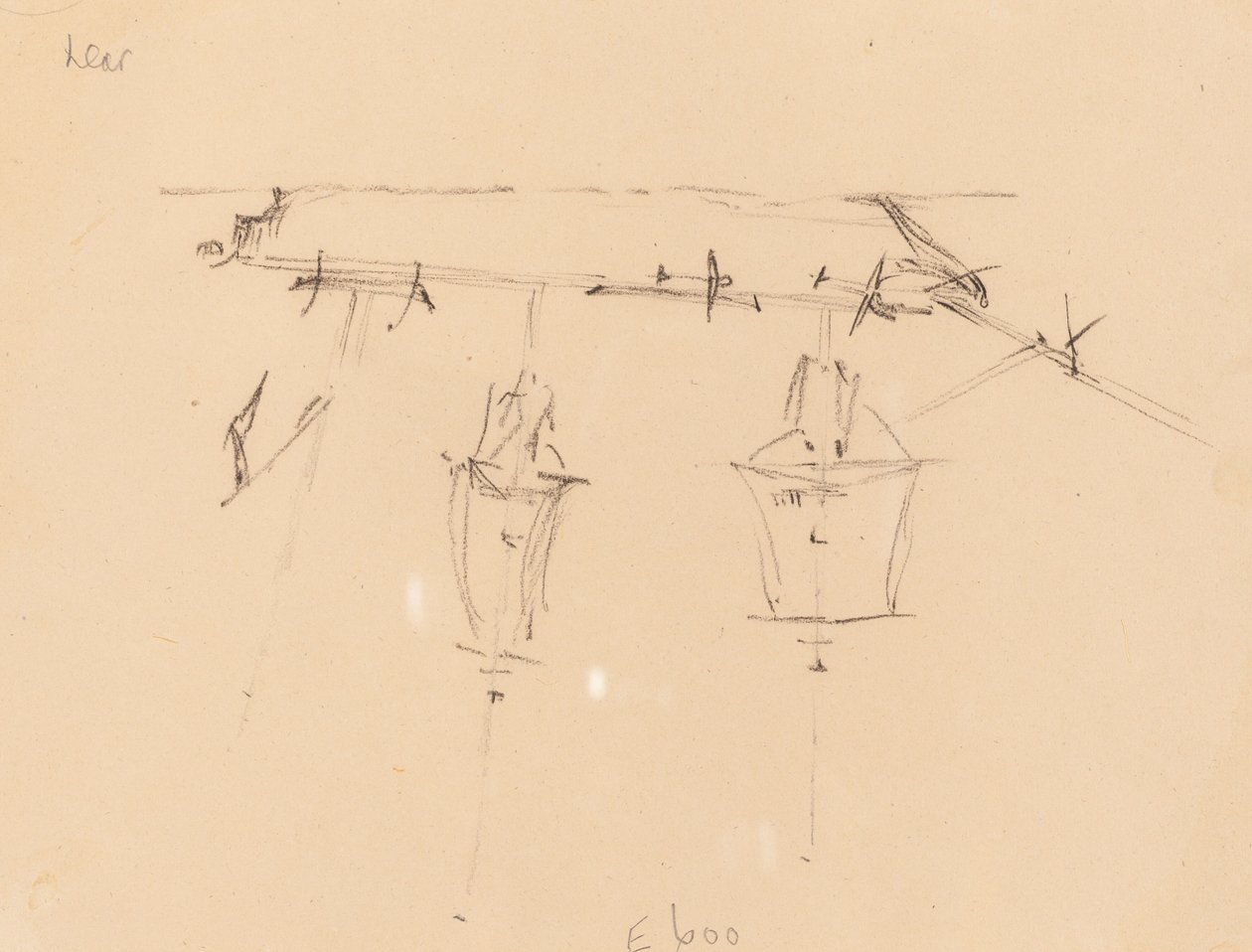 Ein Segelschiff [verso] von Edward Lear