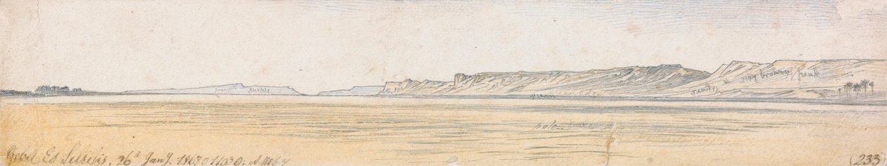 Gebel Es Silsilis von Edward Lear