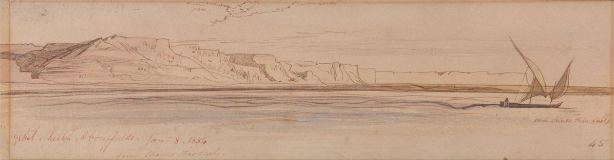 Gebel Sheikh Abu Fodde von Edward Lear