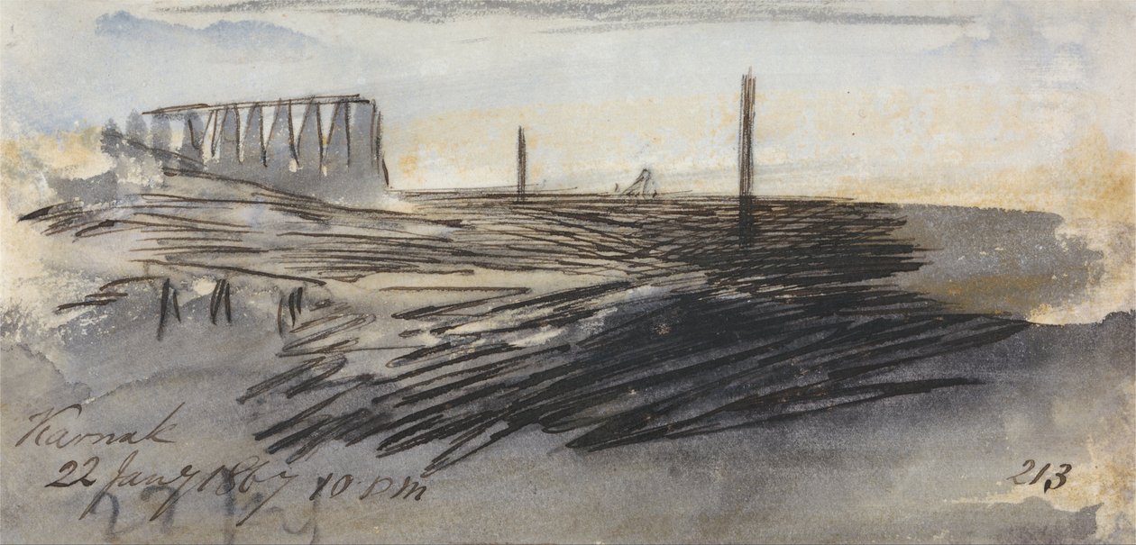 Karnak, 22:00 Uhr, 22. Januar 1867 von Edward Lear