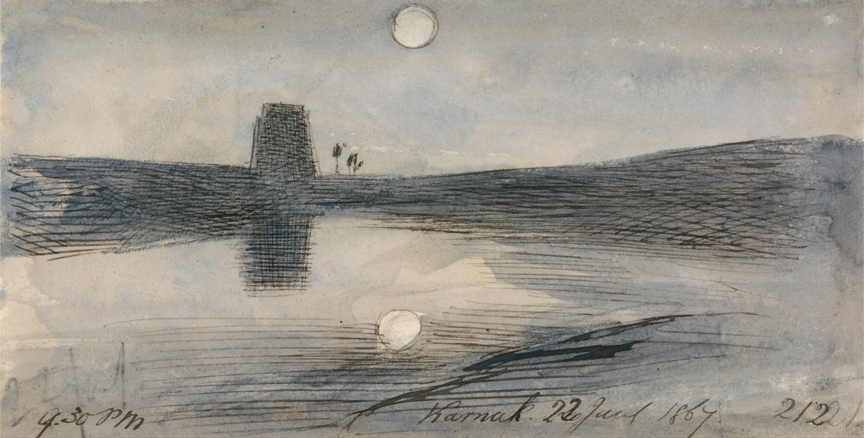 Karnak, 21:30 Uhr, 22. Januar 1867 von Edward Lear
