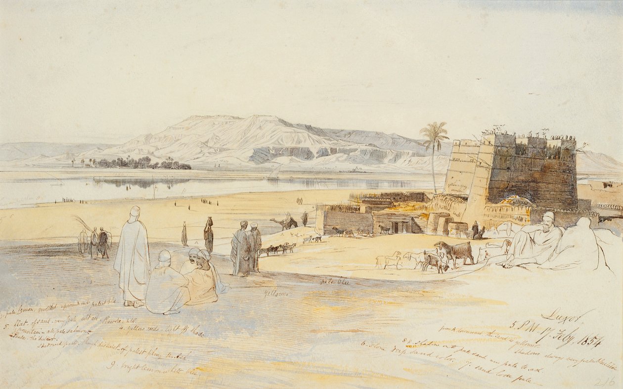 Luxor, 17. Februar 1854 von Edward Lear