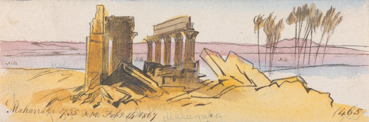 Maharraka, 7:35 Uhr, 14. Februar 1867 von Edward Lear