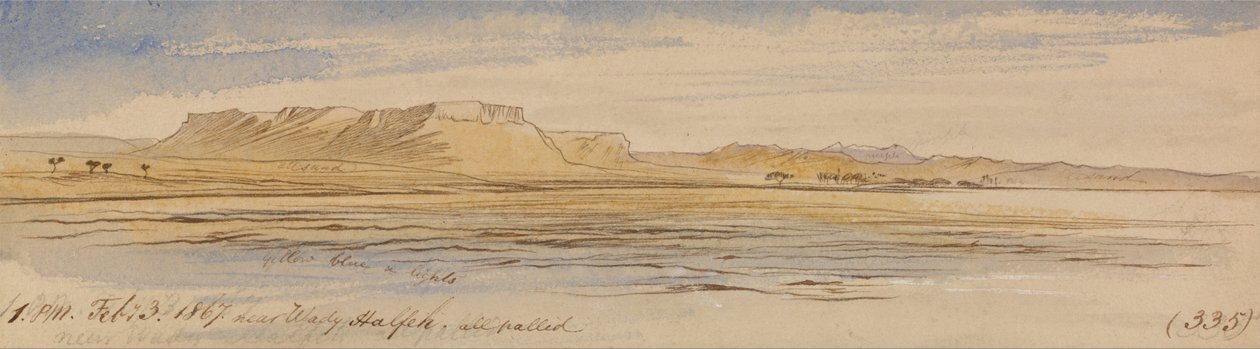 In der Nähe von Wady Halfeh von Edward Lear